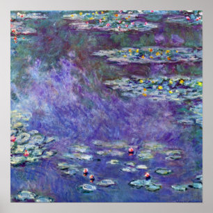 Poster Nymphéas par Claude Monet, Impressionnisme Vintage