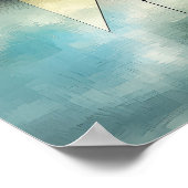 Poster Nymphéas - Vision Cubiste Minimaliste (Coin)