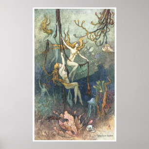 Poster Nymphes de mer Imprimer Par Warwick Goble