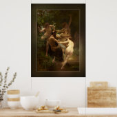 Poster Nymphes et Satyr par William-Adolphe Bouguereau (Cuisine)