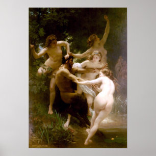 Poster Nymphs and Satyr, William-Adolphe Bouguereau