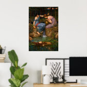 Poster Nymphs Finding the Head of Orpheus by Waterhouse (Bureau à domicile)