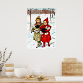 Poster Nystrom - Enfants dans la neige (1), art (Cuisine)