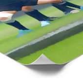 Poster NZ Haka Tous les Noirs Ghoost Aquarelle (Coin)