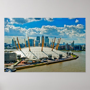 Poster O2 Arena River Thames Londres UK