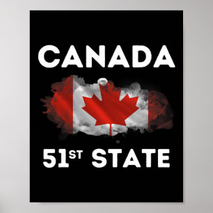 Poster O Canada 51e État Funny Trump Canada maillot de mè