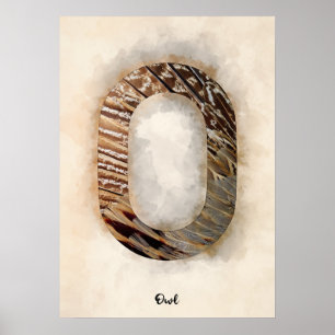 Poster O est pour hibou