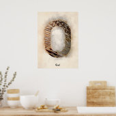 Poster O est pour hibou (Cuisine)