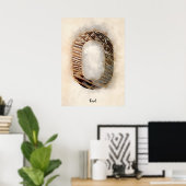 Poster O est pour hibou (Bureau à domicile)