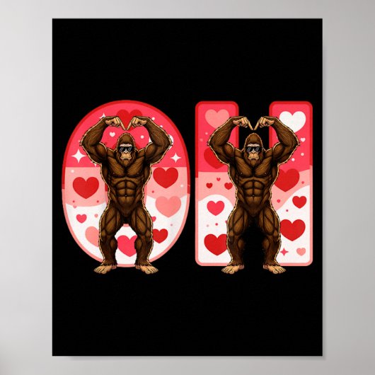 Poster O-h Couples Matching Funny Bigfoot In Midwestern V (Devant)