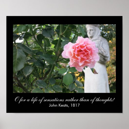 Poster O pour une vie de sensations (citations de Keats) (Devant)
