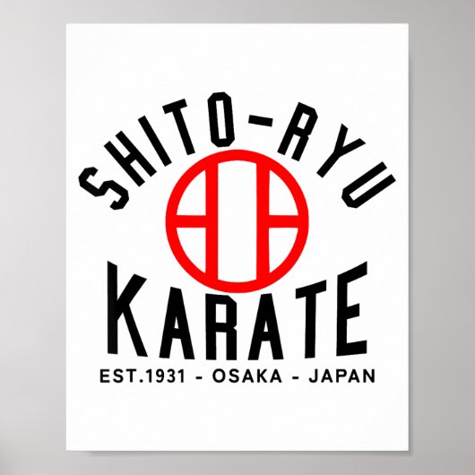 Poster O-ryu Karate Japan Martial Arts (Devant)