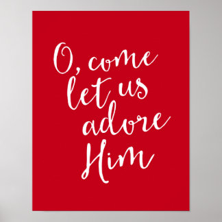 Poster O Venez Laissez-Nous L'Adorer Noël Imprimer