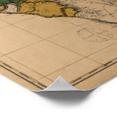 Poster Oahu, 1881, Carte Vintage Hawaii (Coin)