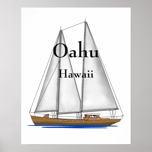 Poster Oahu Hawaii (Devant)