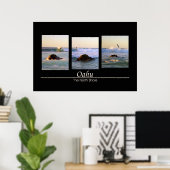 Poster Oahu - La Côte Nord - Surf (Bureau à domicile)