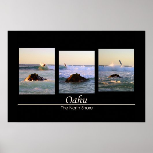 Poster Oahu - La Côte Nord - Surf (Devant)