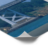 Poster Oakland Bay Bridge avec voilier, San Francisco, C (Coin)