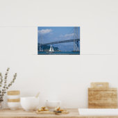 Poster Oakland Bay Bridge avec voilier, San Francisco, C (Cuisine)
