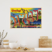 Poster Oakland California CA Vintage Grande Lettre (Cuisine)