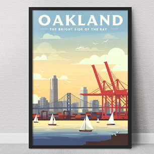 Poster Oakland Californie vintage