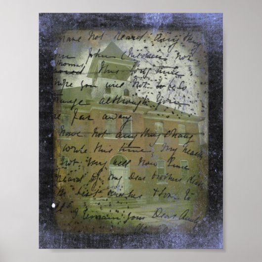 Poster Oakville, Iowa School Grunge Art (Devant)