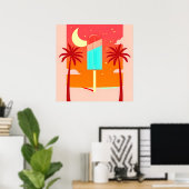 Poster Oasis de glace de palme d'été étoile (Bureau à domicile)