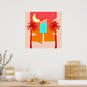 Poster Oasis de glace de palme d'été étoile (Cuisine)