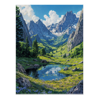 Poster Oasis de montagne