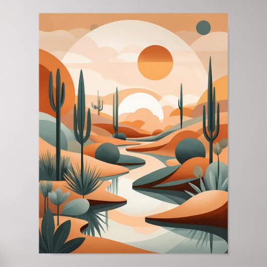 Poster Oasis du désert (Devant)