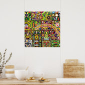 Poster Oaxaca Mexico Mexican Mayan Tribal Art boho Travel (Cuisine)