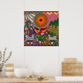 Poster Oaxaca Mexico Mexican Mayan Tribal Art boho Travel (Cuisine)