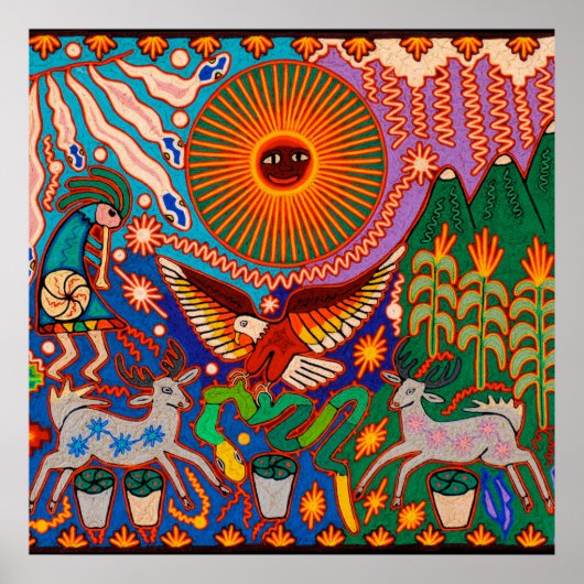 Poster Oaxaca Mexico Mexican Mayan Tribal Art boho Travel (Devant)