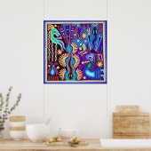 Poster Oaxaca Mexico Mexican Mayan Tribal Art boho Travel (Cuisine)