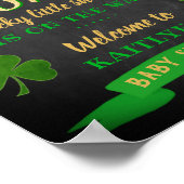 Poster O'Baby St. Patrick's Day Baby shower Bienvenue (Coin)
