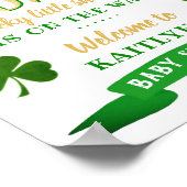 Poster O'Baby St. Patrick's Day Baby shower Bienvenue (Coin)