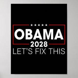 Poster Obama 2028 3e mandat Réparons ça Obama pour P