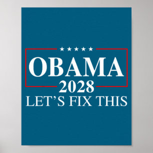 Poster Obama 2028 3e mandat Réparons cela - Obama pour pr