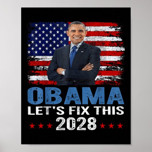 Poster Obama 2028 Réparons ce 7 (Devant)