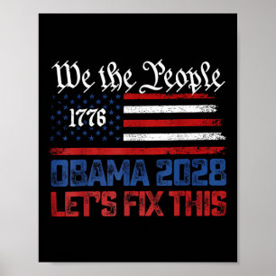Poster Obama 2028 Réparons Cela Nous, Les Gens Vintage Am