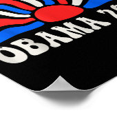 Poster Obama 2028 Retro Vintage Us Drapeau Manifestation (Coin)