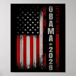 Poster Obama 2028 Vote Obama pour l'élection présidentiel