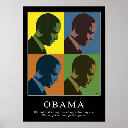 Poster Obama "aveugle en couleur" (Devant)