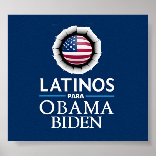 Poster Obama Biden LATINOS (Devant)