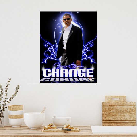 POSTER OBAMA CHANGE (Cuisine)