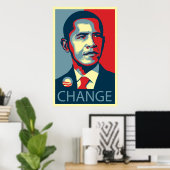 Poster Obama change (Bureau à domicile)