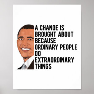 Poster Obama cite Barack Obama Politique