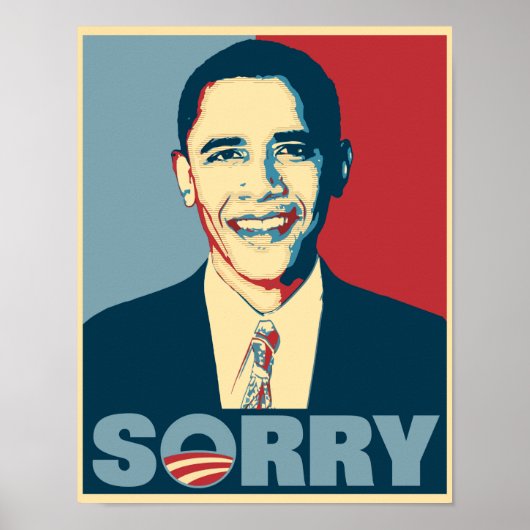 Poster Obama est désolé (Devant)