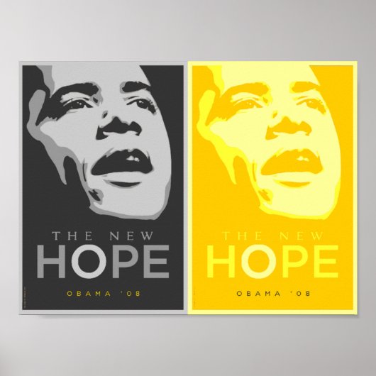 Poster Obama - L'affiche du nouvel espoir noir et or (Devant)