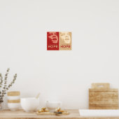 Poster Obama - L'affiche New Hope Red & Tan (Cuisine)